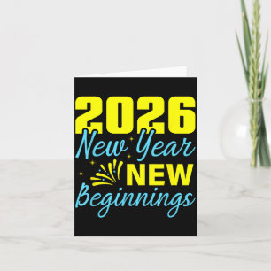 Prost auf 2026 Frohes Neujahrsfest Neuanfang Karte