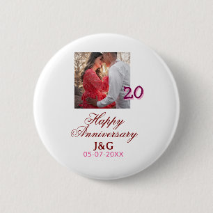 Prost auf 20 Jahre glückliches Jubiläum Foto hinzu Button