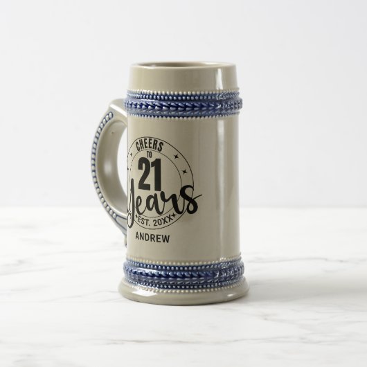 PROST AUF 21 JAHRE BIERGLAS (Vorderseite Links)