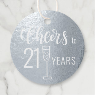 Prost auf 21 Jahre Männer Geburtstag elegant Geschenkanhänger