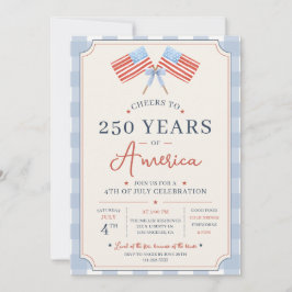 Prost auf 250 Jahre Amerika 4. Juli Party Einladung