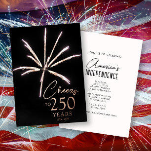 Prost auf 250 Jahre Feuerwerk Sestercentennial Folieneinladung
