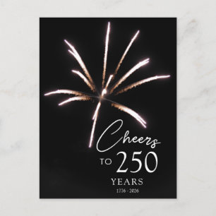Prost auf 250 Jahre Sestercentennial 4. Juli Postkarte