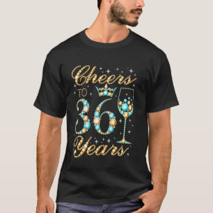 Prost auf 36 Jahre 36. Geburtstagsfeier Frau Prinz T-Shirt