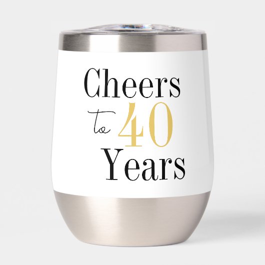 Prost auf 40 Jahre Minimal Gold Geburtstag (Vorderseite)