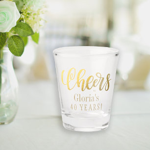 Prost auf 40 Jahre personalisierter Geburtstag Schnapsglas