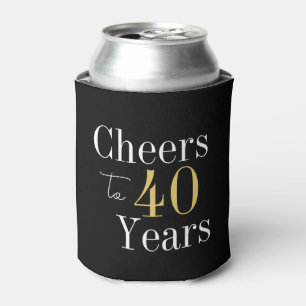 Prost auf 40 Jahre Schwarz und Gold Geburtstag Dosenkühler