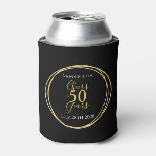 Prost auf 50 Jahre 50. Geburtstag Black Gold Party Dosenkühler