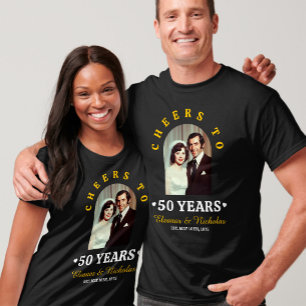 Prost auf 50 Jahre 50. Hochzeitsjubiläum Foto T-Shirt