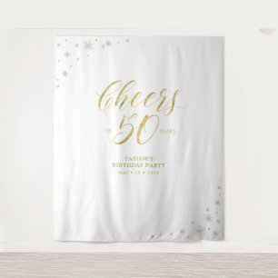 Prost auf 50 Jahre   Goldene 50er Geburtstagsparty Wandteppich