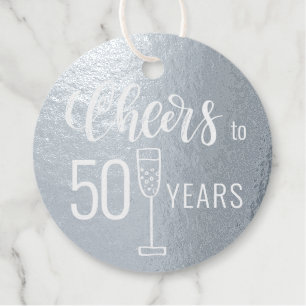 Prost auf 50 Jahre Männer Geburtstag elegant Geschenkanhänger