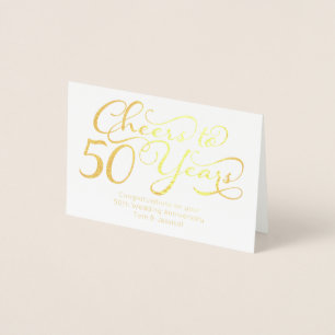 Prost auf 50 Jahre Personalisiertes 50. Jubiläum Folienkarte
