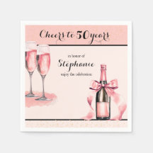 Prost auf 50 Jahre Pink Champagne Geburtstag