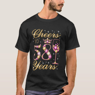 Prost auf 58 Jahre 58. Geburtstagsfeier Frau Prinz T-Shirt