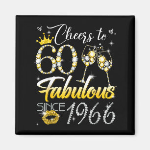 Prost auf 60 Fabelhaft seit 1966 60. Geburtstag Magnet