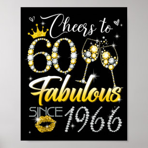 Prost auf 60 Fabelhaft seit 1966 60. Geburtstag Poster