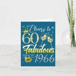Prost auf 60 fantastisch seit 1966 60. Geburtstag Karte