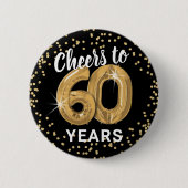 Prost auf 60 Jahre | 60. Geburtstag Button (Vorderseite)