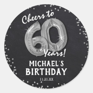 Prost auf 60 Jahre! 60. Geburtstag Runder Aufkleber