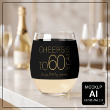 Prost auf 60 Jahre Black Gold Eleganter Geburtstag