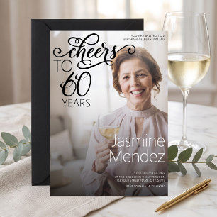 Prost auf 60 Jahre Foto-Overlay Geburtstagsfeier Einladung