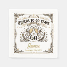 Prost auf 60 Jahre Vintage Eleganter Geburtstag
