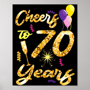 Prost auf 70 Jahre 1951 70. Geburtstagsgeschenk Poster