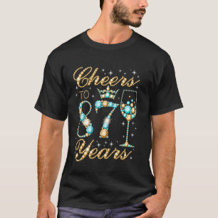 Prost auf 87 Jahre 87. Geburtstagsfeier Frau Prinz T-Shirt