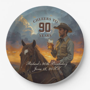 Prost auf 90 Jahre  Pappteller