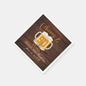Prost auf 90 Jahre Serviette (Ecke)