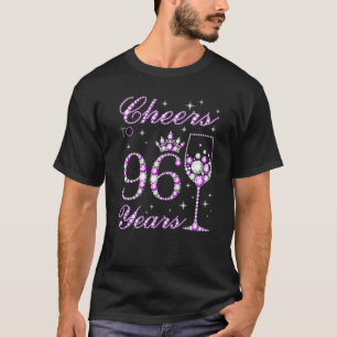 Prost auf 96 Jahre alte Frauen Violette Krone 96. T-Shirt