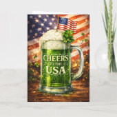 Prost auf das grüne Bier zum St. Patrick's Day in Karte (Rückseite)