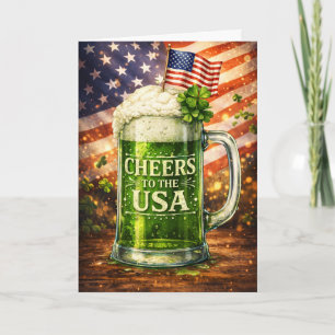 Prost auf das grüne Bier zum St. Patrick's Day in  Karte