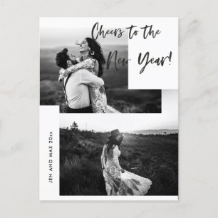 Prost auf das Neue Jahr Zwei Foto Feiertagspostkarte