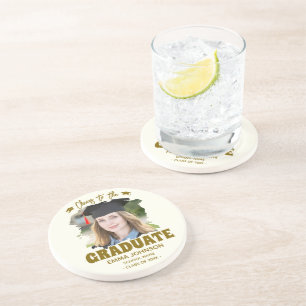 Prost auf den Absolventen - Benutzerdefiniertes Fo Getränkeuntersetzer