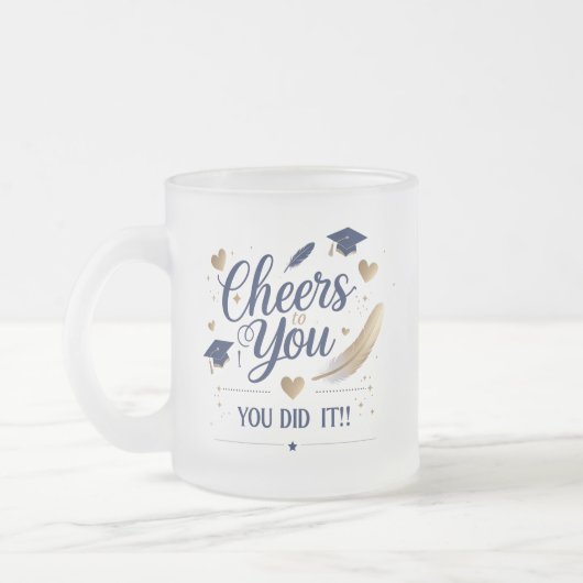 Prost auf Dich Becher Mattglastasse (Links)