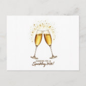 Prost auf die funkelnde Einladung zu 2026 (Vorderseite)