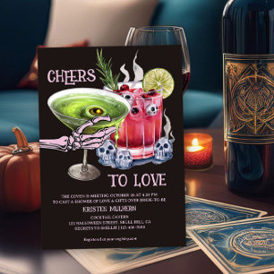 Prost auf die Liebe Gruselige Cocktail-Brautabschi Einladung