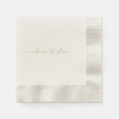 Prost auf die Liebe Hochzeitsserviette Serviette (Vorderseite)