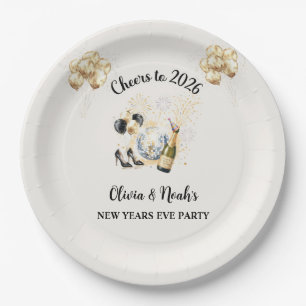 Prost auf die Silvesterparty 2026 Pappteller