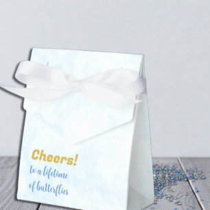 Prost auf ein Leben voller Schmetterlinge Junggese Geschenkschachtel