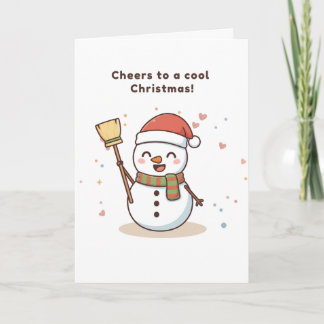 Prost auf eine coole Weihnachts-Schneemann-Karte Karte