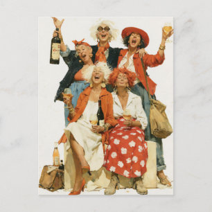 Prost auf Freundschaft und gute Zeiten Postkarte