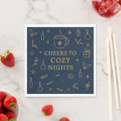 Prost auf gemütliche Nächte Papier-Serviette Serviette (Beispiel)