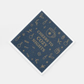 Prost auf gemütliche Nächte Papier-Serviette Serviette (Ecke)
