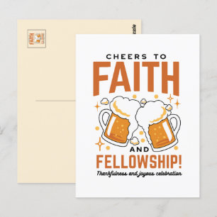 Prost auf Glauben und Gemeinschaft - Oktoberfest T Postkarte