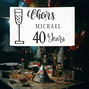 Prost auf jedes Alter Männer Jahre Typografie Gebu Banner