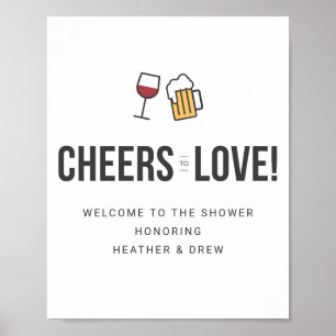 Prost auf Liebe Paare Hochzeitsdusche  Speichert d Poster