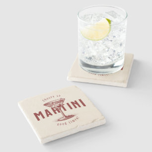 Prost auf Martini Good Times Vintage Cocktail Steinuntersetzer