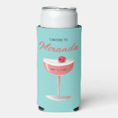 Prost auf [Name] Himbeer-Cocktail Selters Dosenkühler (Seltzer Vorderseite)